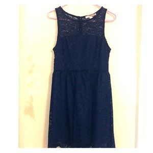 Dark Blue lace Cocktail dress